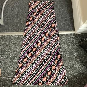 Tribal Print Maxi Skirt